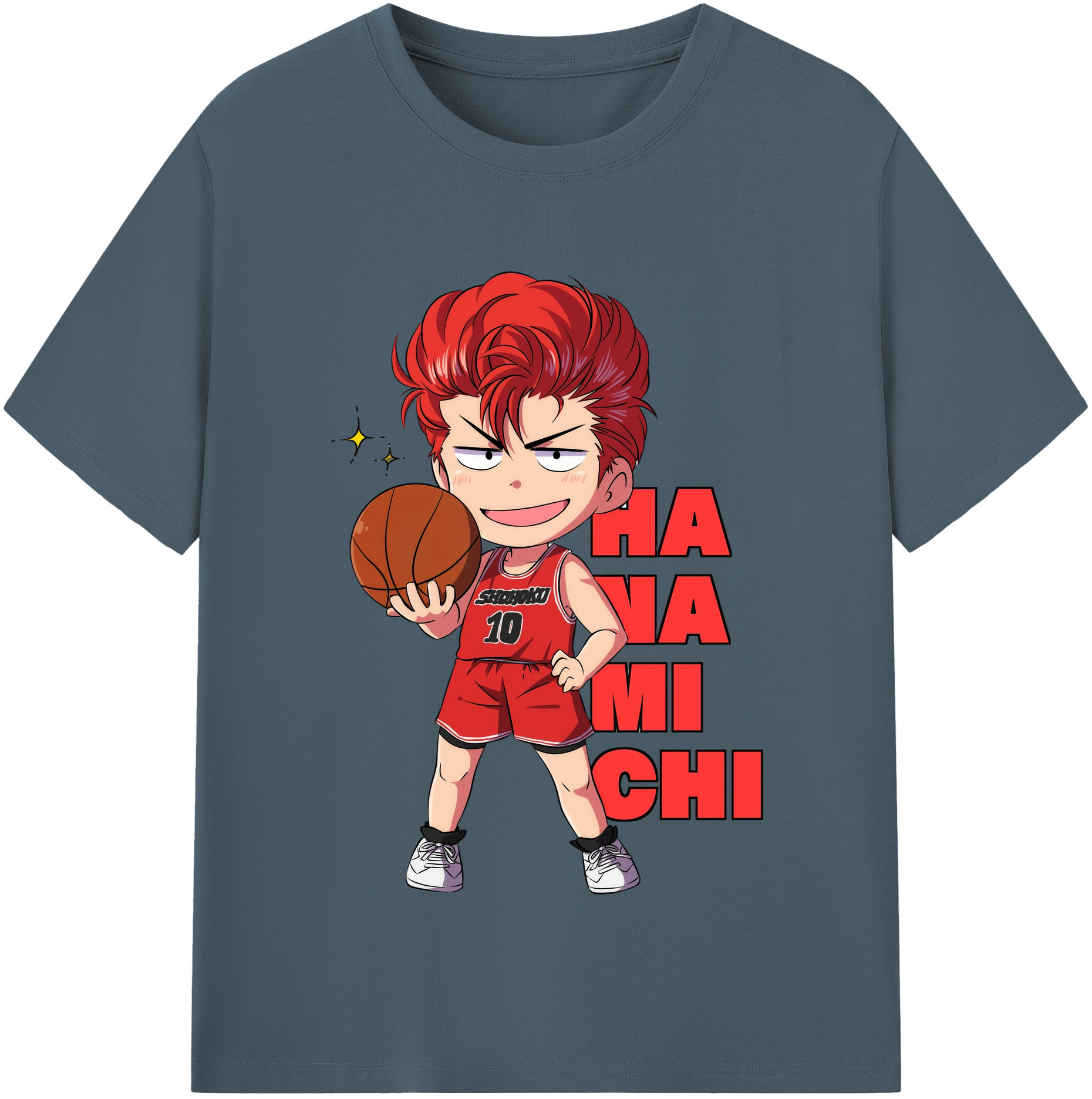 SLAM DUNK／スラムダンク 綿100％半袖Tシャツ（フロントプリント）